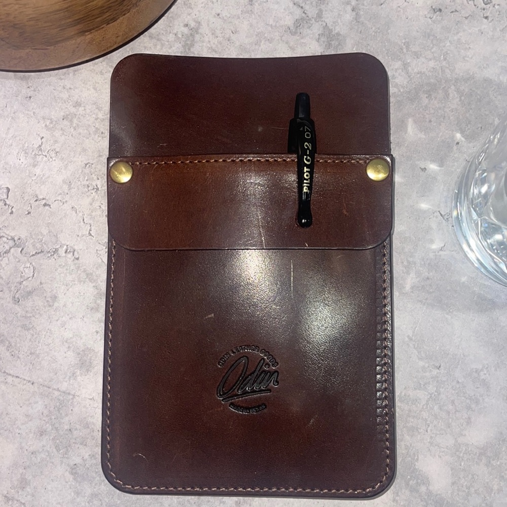 Leather pocket organizer